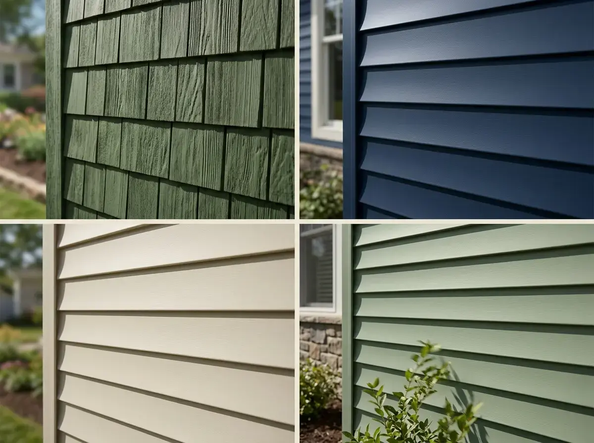 CertainTeed Mastic Charter Oak Norandex siding samples comparison Massachusetts